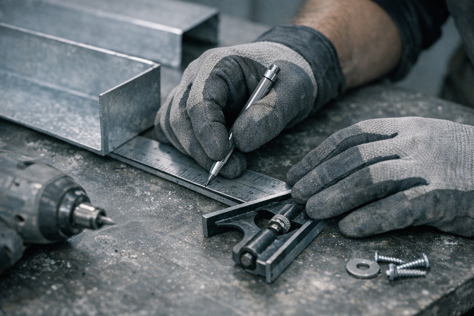 Close-up of skilled trade work with sparks and precision tool handling